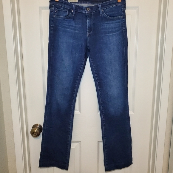AG Adriano Goldschmied The Ballad Jeans Slim Boot Size 29R Blue Denim Stretch - Picture 1 of 10